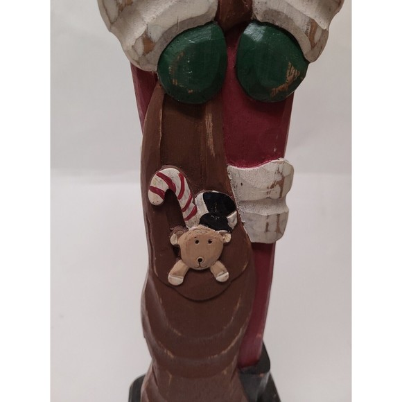 20" Wood Santa & Mrs Claus Pier 1 Christmas - Picture 7 of 9